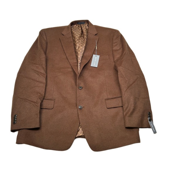 Michael Kors Silk Cashmere Sport Coat Mens 46R 46 Vicuna Brown Wool NEW $375 - Picture 1 of 11